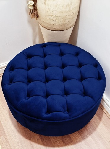Handmade plush footstool - handmade,