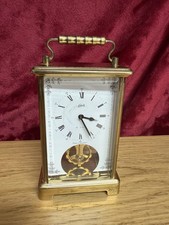 Schatz Mantel Clock Gold See Through can see cogs turning Mechanical 8 Day
