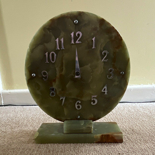 Green brown stone round - brown,