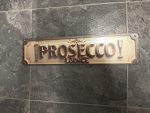 Prosecco lounge tin sign - tin,