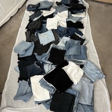 26kg Vintage Levis Jeans Wholesale Denim Offcuts Scraps Legs Craft Rework 