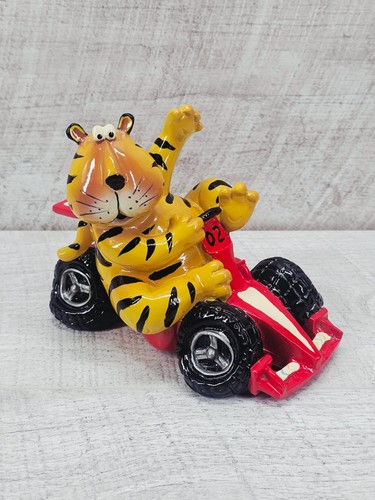 Vintage cartoon tiger racing - vintage,