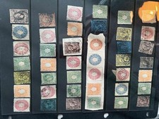 b12 German States Saxony stock page 42 stamps mixed condition