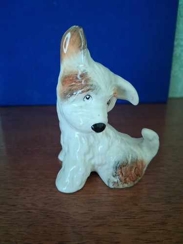 10cm vintage ceramic dog - ,
