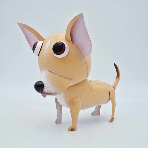Chihuahua metal brown tan - metal,