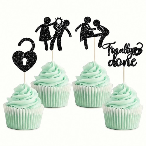Divorce party cupcake toppers - party,