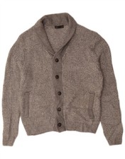 MARKS & SPENCER Mens Cardigan Sweater Large Grey Acrylic SD02