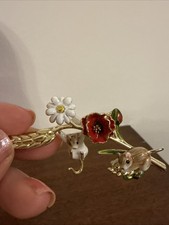 Harvest Mouse & Corn Brooch