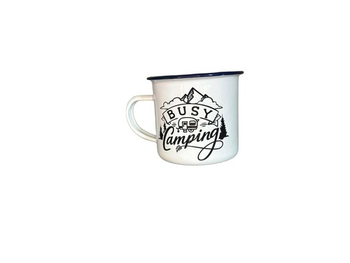 Busy camping enamel - camping, with