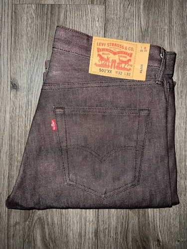 Levi 501 brown wash button - wash,