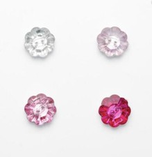 Diamante Sparkly Flower Shaped Buttons Various Colours and Sizes Crafts,Knitting