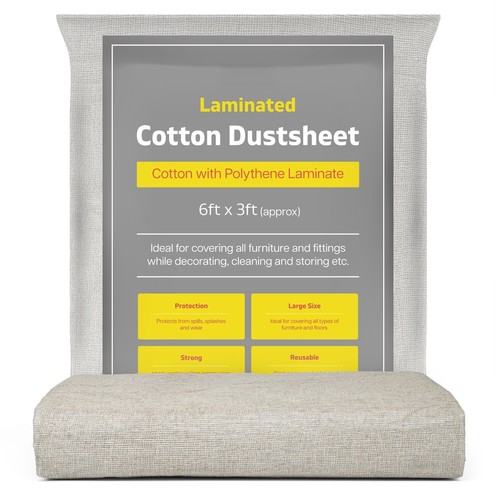 Laminated cotton dust sheet - dust,