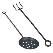 Toasting Fork / Chestnut Roaster Loop Twisted Fire Wood Burner Metal 600mm