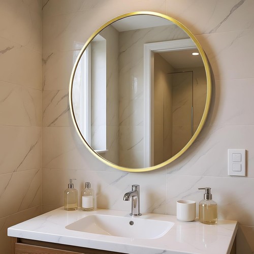 60cm round gold wall mounted - 60cm,