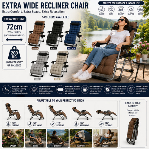 Extra wide reclining garden - wide,