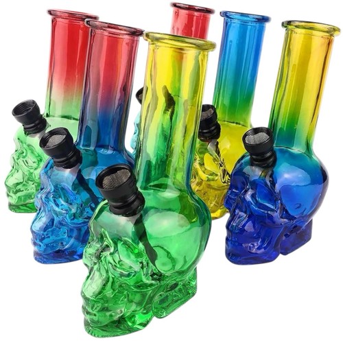 Skull glass bong - skull, water