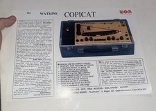 Vintage Watkins WEM VALVE CUSTOM COPICAT C1980s One Page Flyer Leaflet RARE A4