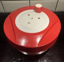Vintage Retro Italian Red Large Salad Spinner Veg Leaf Lettuce Dryer Drainer