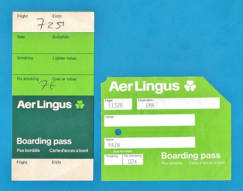 Aer lingus boarding passes - aer,