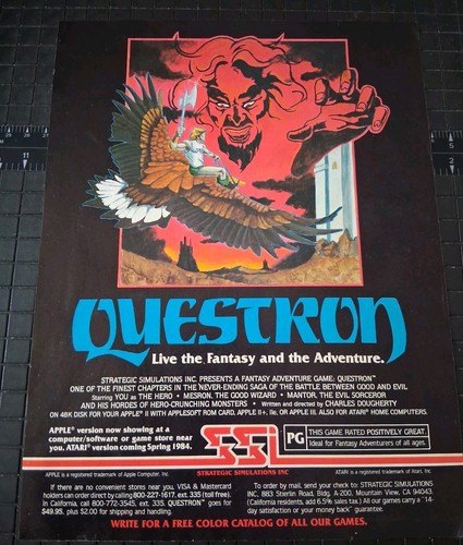 Questron computer game - questron,