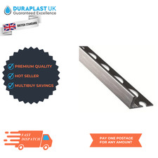 Tile Trims Aluminium L Shape 8mm 10mm 12mm 14mm Brushed Silver Quality