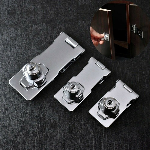 Locking hasp and staple with - and,