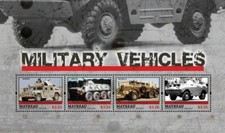 MILITARY VEHICLES / ARMORED CARS Mint 4v-Stamp Sheet (2013 Mayreau)