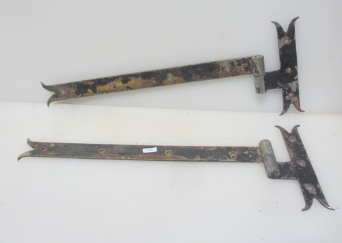 Antique iron gate hinges - antique,