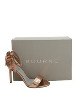 Bourne Women's Heels UK 5 Gold Floral 100% Other Strappy