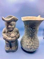 Pair Arthur Wood Blue Pottery