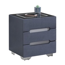 Grey Bedside Tables LED Lights