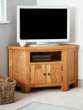 Rustic oak corner stand - oak,