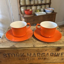 Vintage Pair Bright Orange