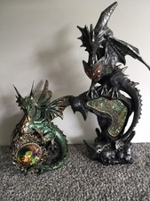 Nemesis Now, Altar Gothic Dragon Fantasy Figures x 2