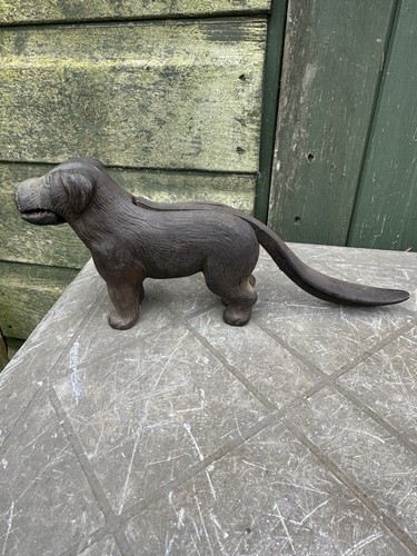Antique cast iron dog - iron,
