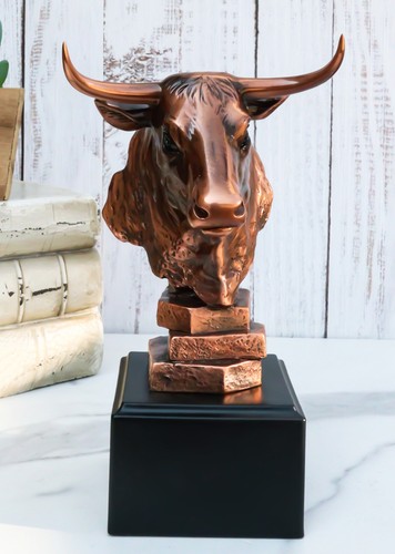 Wildlife bull bust statue - bull,