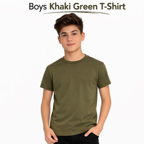 Boys khaki green - t-shirt, short
