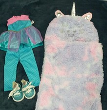 Design-a-friend our generation unicorn mermaid sleeping bag dress bundle clothes