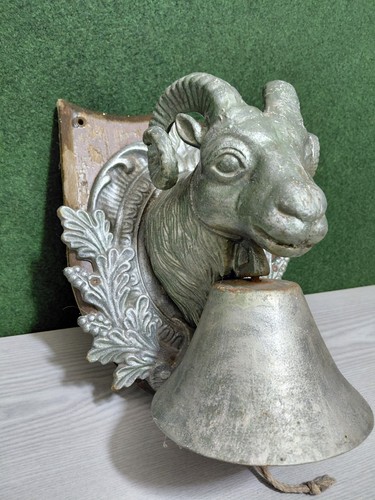 Cast iron ram goat head - iron, wall