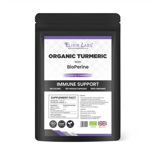 Organic turmeric bioperine - organic, +