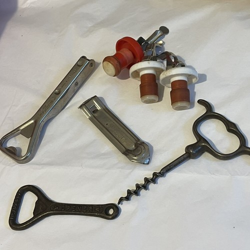 Vtg corkscrew and bottle - vtg,