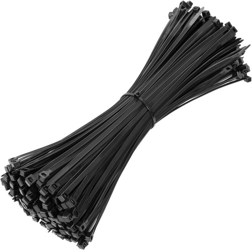 Black cable ties zip - black,