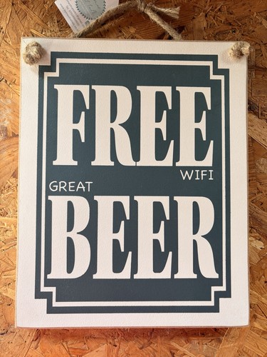 Hand painted wooden sign - hand,
