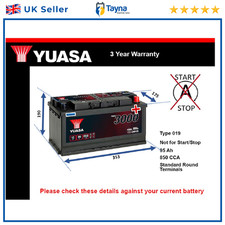 Car Battery YBX3019 Yuasa 019