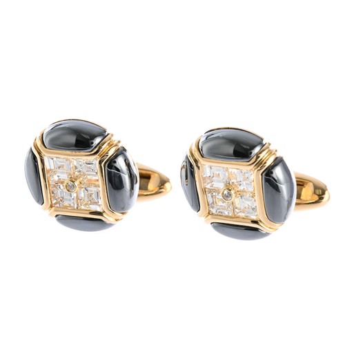 Bvlgari diamond cufflinks - diamond,