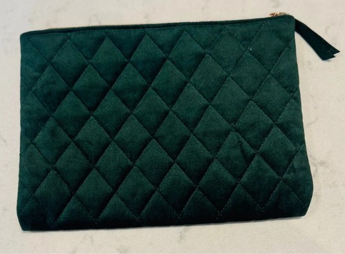 Emerald green velvet - bag, for