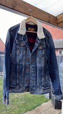 Superdry Blue Stormbreaker Denim Jacket Size XL 