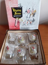 Hunting Scene Drinking glasses set of six 