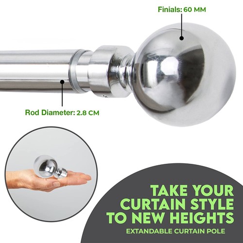 Curtain pole extendable metal - curtain,