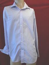 RACING GREEN Men's Super Fine Cotton Purple Cufflinks Cuff Shirt Size 15.5"